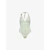 Heidi Klein Womens Hacienda Halterneck Slider Swimsuit Prt-prt Xs In Prt-prt