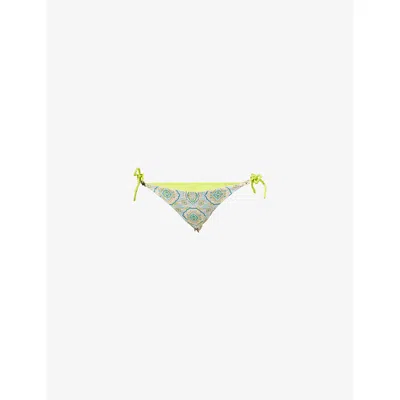 Heidi Klein Womens Prt-prt Hacienda Reversible Low-rise Bikini Bottoms Xs