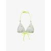 Heidi Klein Womens  Hacienda Reversible Triangle Bikini Top In Prt-prt