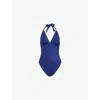 Heidi Klein Womens Slider Halterneck Swimsuit Blu-blu