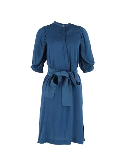 Pre-owned Heidi Merrick Belted Mini Dress In Blue