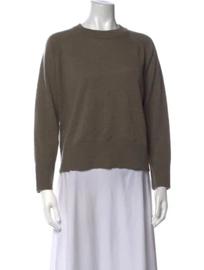 Pre-owned Heidi Merrick Cashmere Crew Neck Sweater In Green