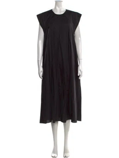 Pre-owned Heidi Merrick Crew Neck Long Dress In Black