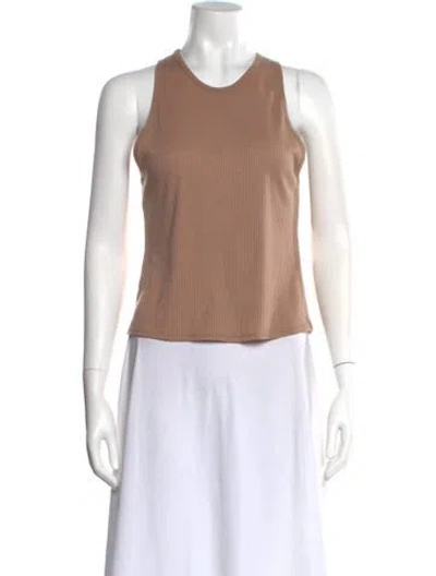 Pre-owned Heidi Merrick Crew Neck Sleeveless Top In Brown