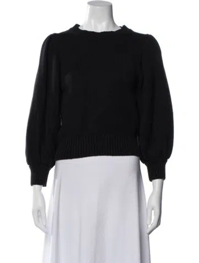 Pre-owned Heidi Merrick Crew Neck Sweater In Black