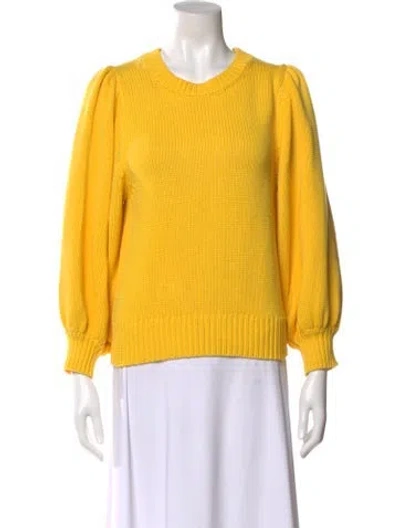 Pre-owned Heidi Merrick Crew Neck Sweater In Yellow