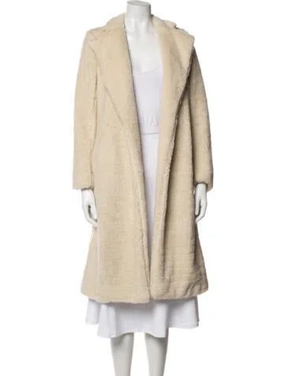 Pre-owned Heidi Merrick Faux Fur Coat In Neutrals