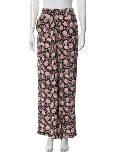 Pre-owned Heidi Merrick Floral Print Wide Leg Pants In Multi