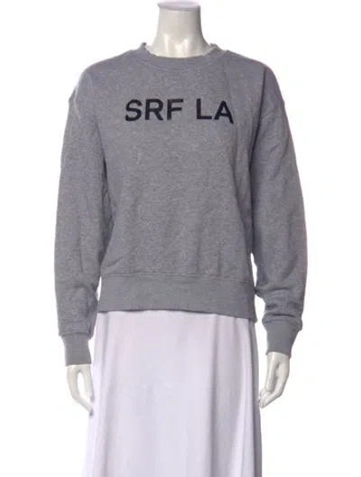 Pre-owned Heidi Merrick Graphic Print Crew Neck Sweater In Grey