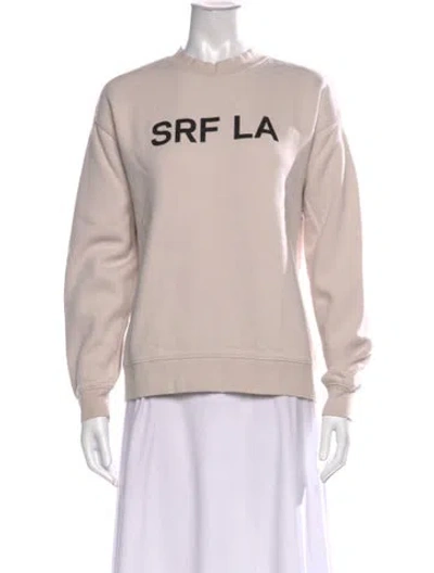 Pre-owned Heidi Merrick Graphic Print Crew Neck Sweater In Neutrals