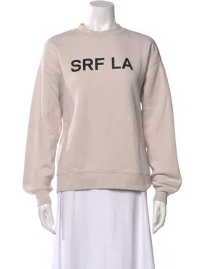 Pre-owned Heidi Merrick Graphic Print Crew Neck Sweatshirt In Neutral