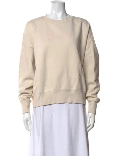 Pre-owned Heidi Merrick Graphic Print Crew Neck Sweatshirt In Neutrals