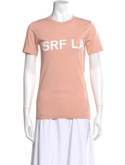 Pre-owned Heidi Merrick Graphic Print Crew Neck T-shirt In Pink