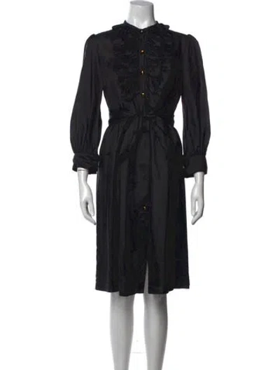 Pre-owned Heidi Merrick Knee-length Dress In Black