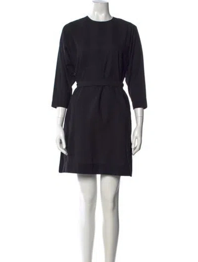 Pre-owned Heidi Merrick Linen Mini Dress In Black