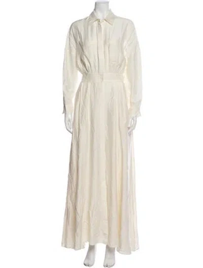 Pre-owned Heidi Merrick Long Dress In Neutral