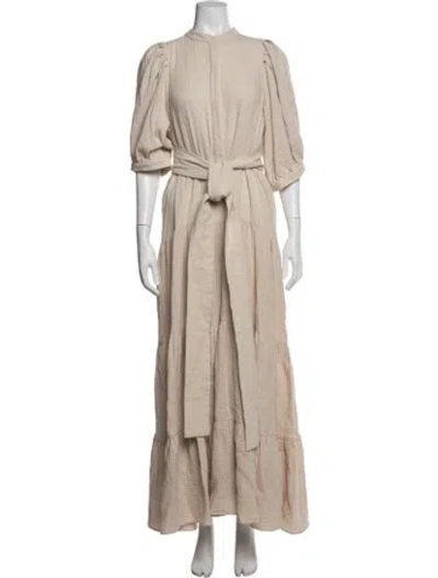 Pre-owned Heidi Merrick Long Dress In Neutral