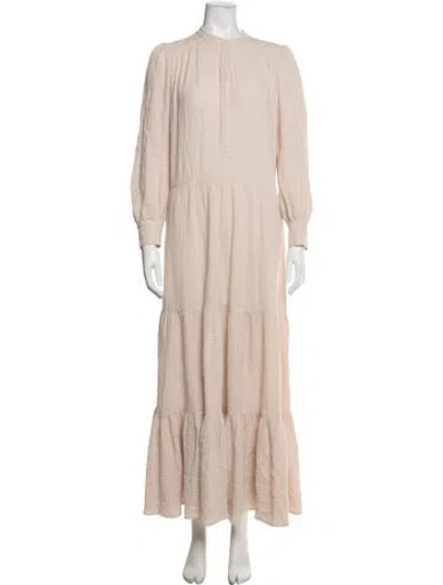 Pre-owned Heidi Merrick Long Dress In Neutral
