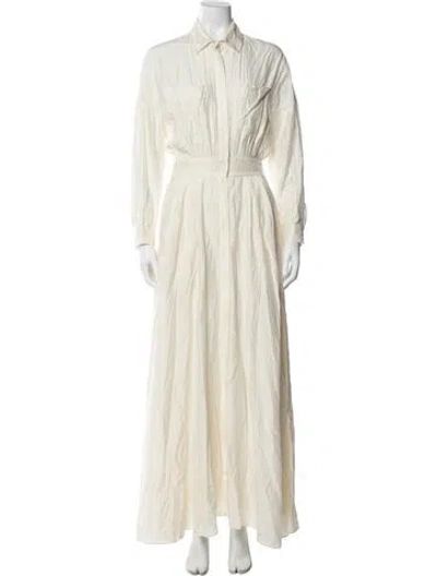 Pre-owned Heidi Merrick Long Dress In Neutral
