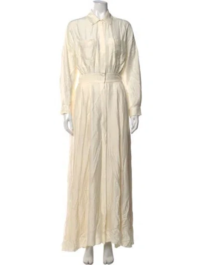 Pre-owned Heidi Merrick Long Dress In Neutral