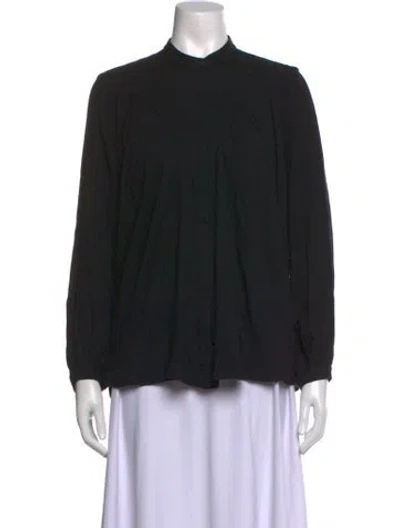 Pre-owned Heidi Merrick Long Sleeve Top In Black