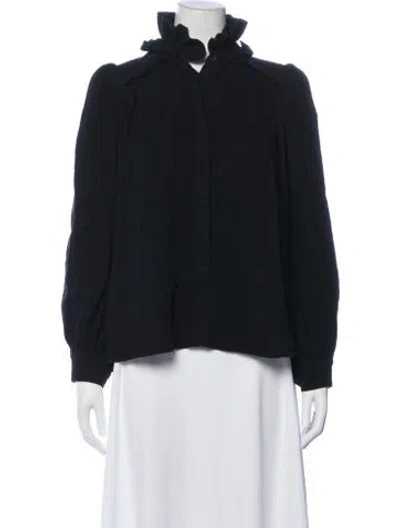 Pre-owned Heidi Merrick Long Sleeve Top In Blue