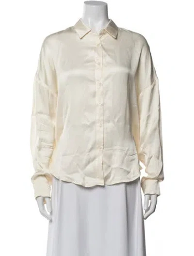 Pre-owned Heidi Merrick Long Sleeve Top In White
