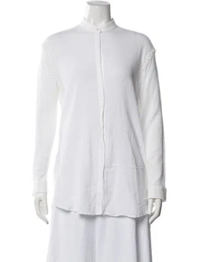 Pre-owned Heidi Merrick Long Sleeve Top In White