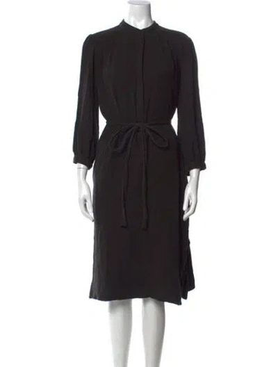 Pre-owned Heidi Merrick Midi Length Dress In Black