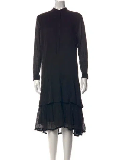 Pre-owned Heidi Merrick Midi Length Dress In Black