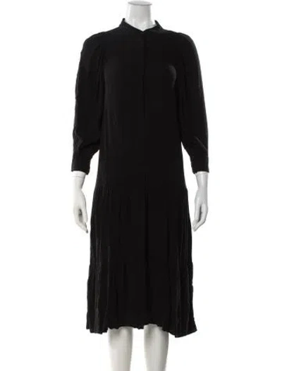 Pre-owned Heidi Merrick Midi Length Dress In Black