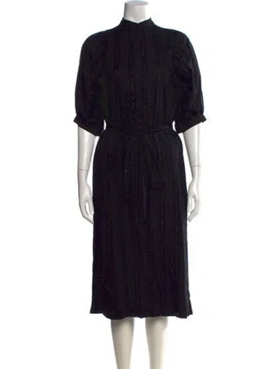 Pre-owned Heidi Merrick Midi Length Dress In Black