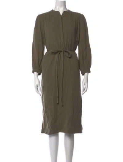 Pre-owned Heidi Merrick Midi Length Dress In Green