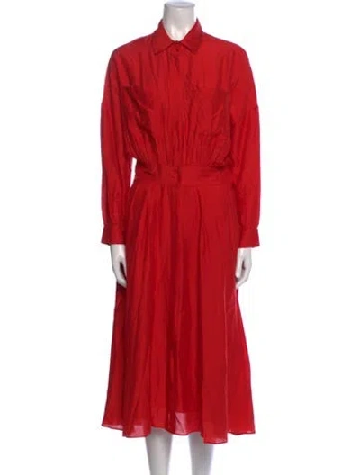 Pre-owned Heidi Merrick Midi Length Dress In Red