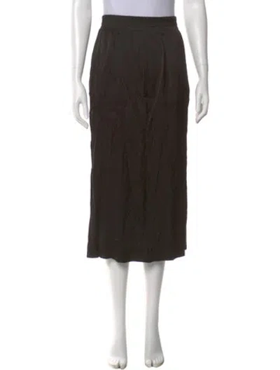 Pre-owned Heidi Merrick Midi Length Skirt In Black