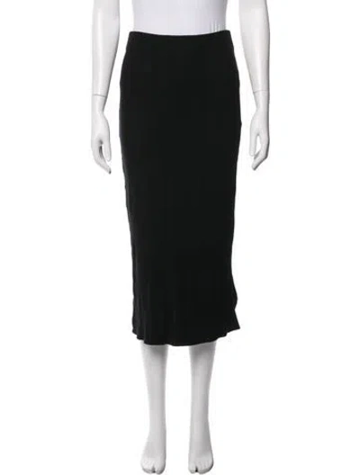 Pre-owned Heidi Merrick Midi Length Skirt In Black