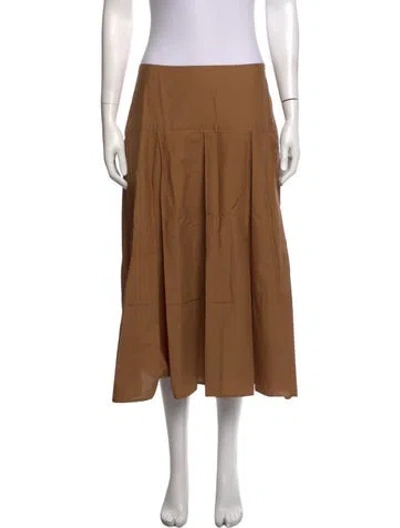 Pre-owned Heidi Merrick Midi Length Skirt In Brown