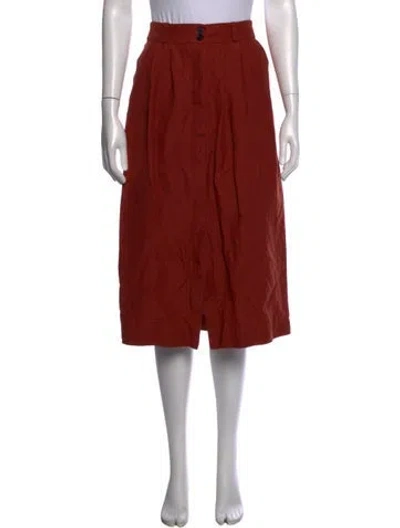 Pre-owned Heidi Merrick Midi Length Skirt In Red