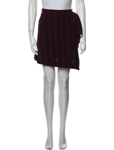 Pre-owned Heidi Merrick Mini Skirt In Burgundy