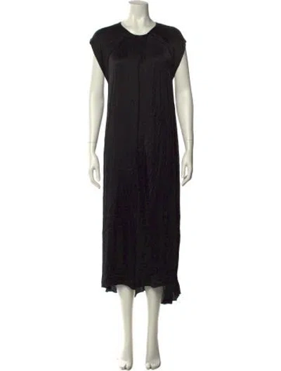 Pre-owned Heidi Merrick Printed Long Dress In Black