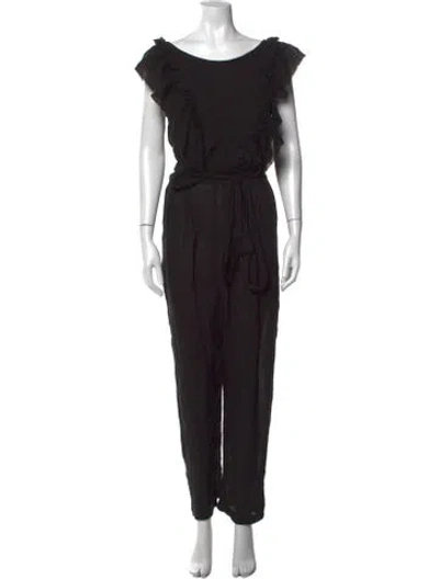 Pre-owned Heidi Merrick Scoop Neck Jumpsuit In Black