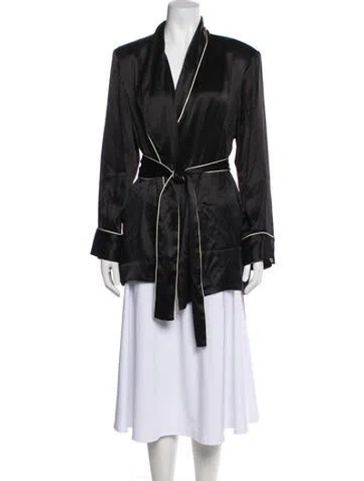 Pre-owned Heidi Merrick Silk Evening Jacket In Black