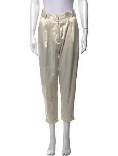 Pre-owned Heidi Merrick Straight Leg Pants In Neutrals