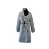 Heike-ny Women's Payton Double-breasted Coat In Black & White In Gray
