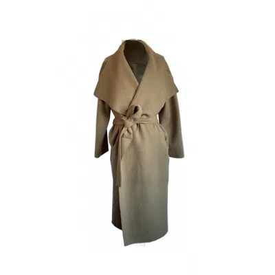 Heike-ny Women's The Rumi Coat In Beige In Green