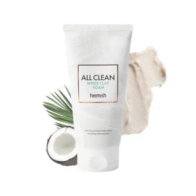 Heimish All Clean White Clay Foam-deep Cleansing, Pore Minimizing, Blackhead Remover, 5.3oz/150g