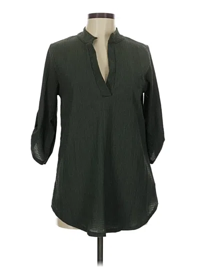 Pre-owned Heimish Usa 3/4 Sleeve Blouse In Green