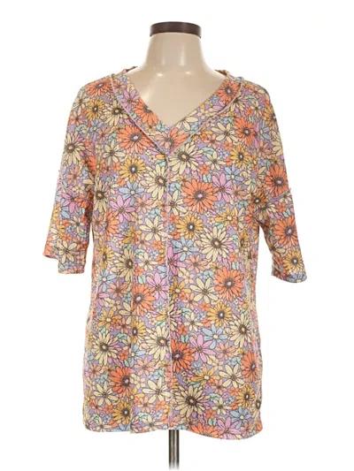 Pre-owned Heimish Usa 3/4 Sleeve Blouse In Orange