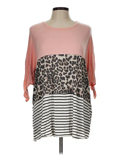 Pre-owned Heimish Usa 3/4 Sleeve Blouse In Pink