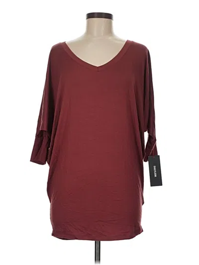 Pre-owned Heimish Usa 3/4 Sleeve T-shirt In Burgundy